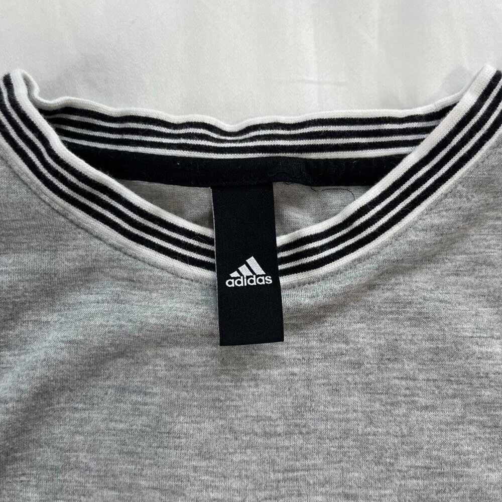 Adidas Light Gray Black White Stripe Detail Athletic Tank Top | Size S - Picture 3 of 5